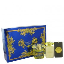 Gift Set -- 90 ml Eau De Parfum Spray + 100 ml Body Lotion + Versace Bag Tag