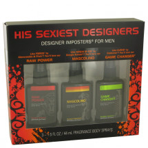 Gift Set -- Sexiest Designers Set Includes Raw Power, Mascolino and Game Changer all in 45 ml Body Sprays