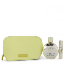 Gift Set -- 100 ml Eau De Parfum spray + 9 ml  Mini EDP Spray  In Versace Yellow Pouch