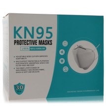 Includes Thirty (30) KN95 Protective Masks, One Size Fits All, Adjustable Nose Clip, Soft non-woven fabric, FDA and CE Approved (Unisex) 1 size