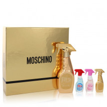 Gift Set -- 100 ml EDP Spray in Moschino Fresh Gold Couture + 50 ml EDP Spray in Moschino Fresh Gold Couture + 50 ml EDT Spray in Moschino Fresh + 50 ml EDT Spray in Moschino Fresh Pink
